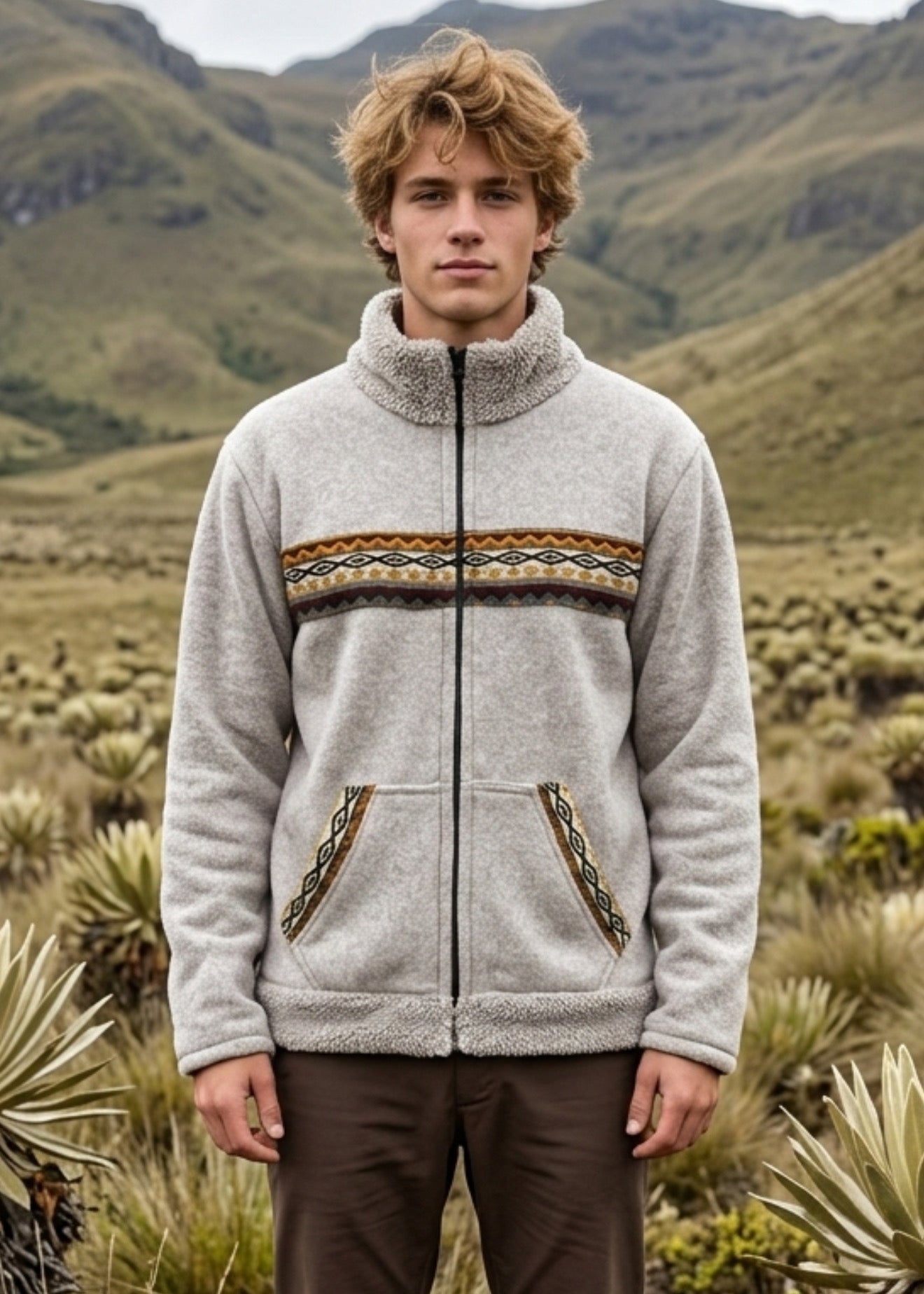 Saco Térmico Para Hombre con diseño Andino