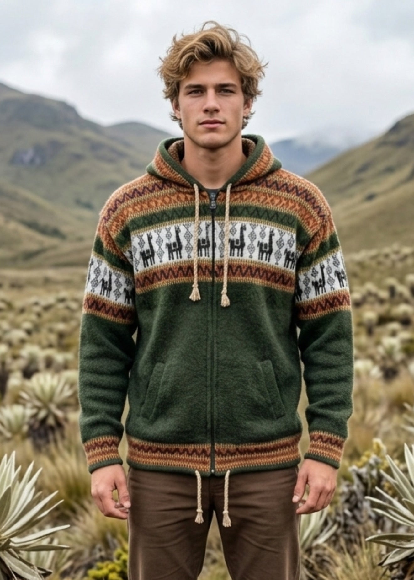 Chaqueta termica Unisex Con Diseño Andino